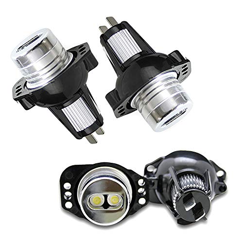 iJDMTOY مصابيح LED بيضاء iJDMTOY للعين الملائكية متوافقة مع BMW E90 E91 325i 330i قبل LCI، مدعومة بـ 2 قطعة 3W 7000K LED زينون بيضاء - Image 1