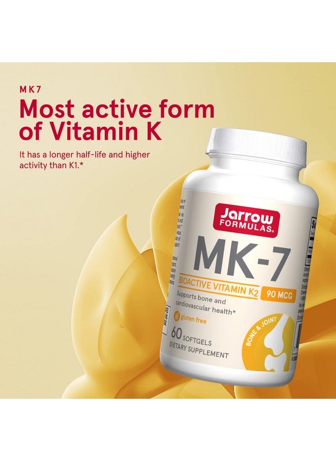 jarrow formulas Mk7 90 Mcg Bioactive Form Of Vitamin K2 60 Servings (Softgels) Support To Build Strong Bones & Cardiovascular Health Dietary Supplement Gluten Free  - Image 4