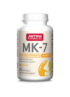 jarrow formulas Mk7 90 Mcg Bioactive Form Of Vitamin K2 60 Servings (Softgels) Support To Build Strong Bones & Cardiovascular Health Dietary Supplement Gluten Free  - Image 1