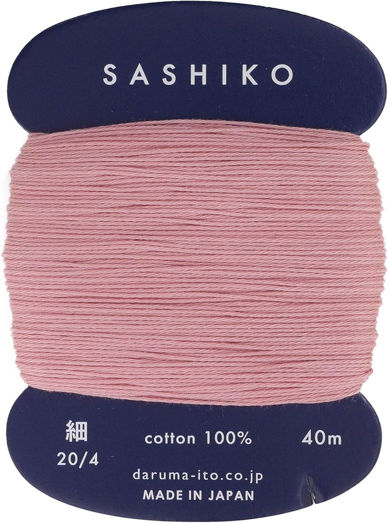 Daruma Sashiko Thread Thinner Weight 40m Col. 211"Greyish Pink Japanese Embroidery & Quilting by Yokota - Image 1