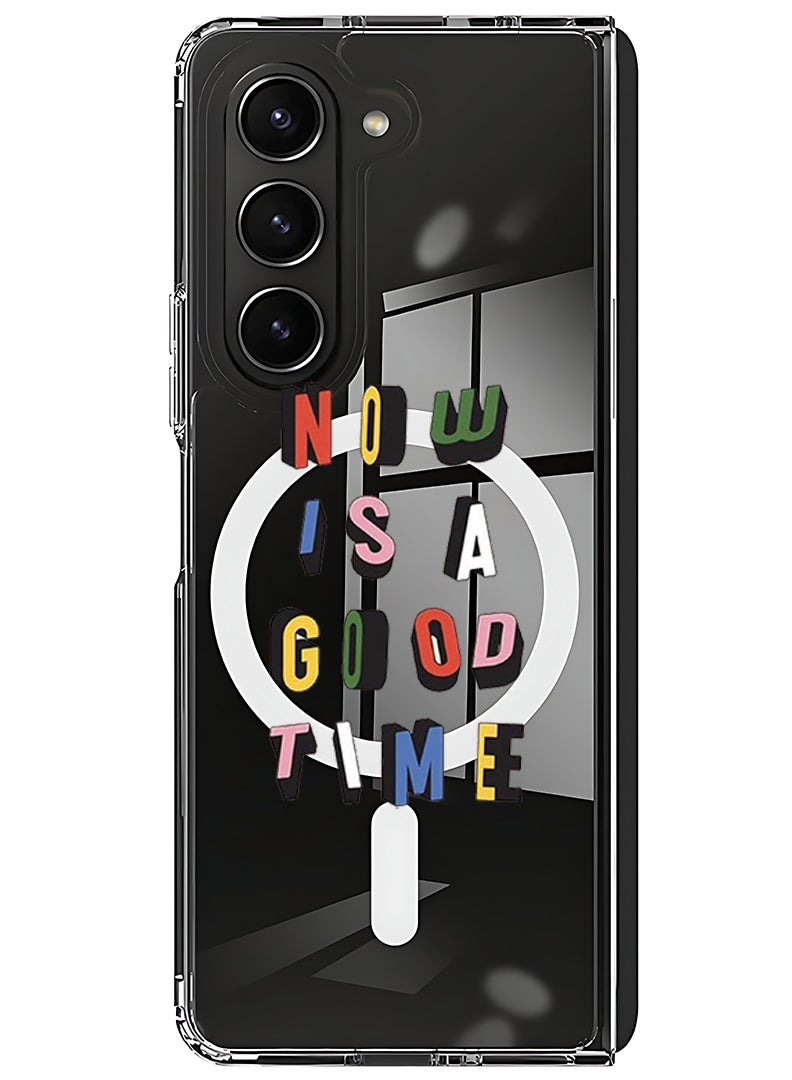 Theodor Magnetic Case for Samsung Galaxy Z Fold 6 Compatible with MagSafe Wireless Charging, Shockproof Phone Bumper Cover Good time - Image 1