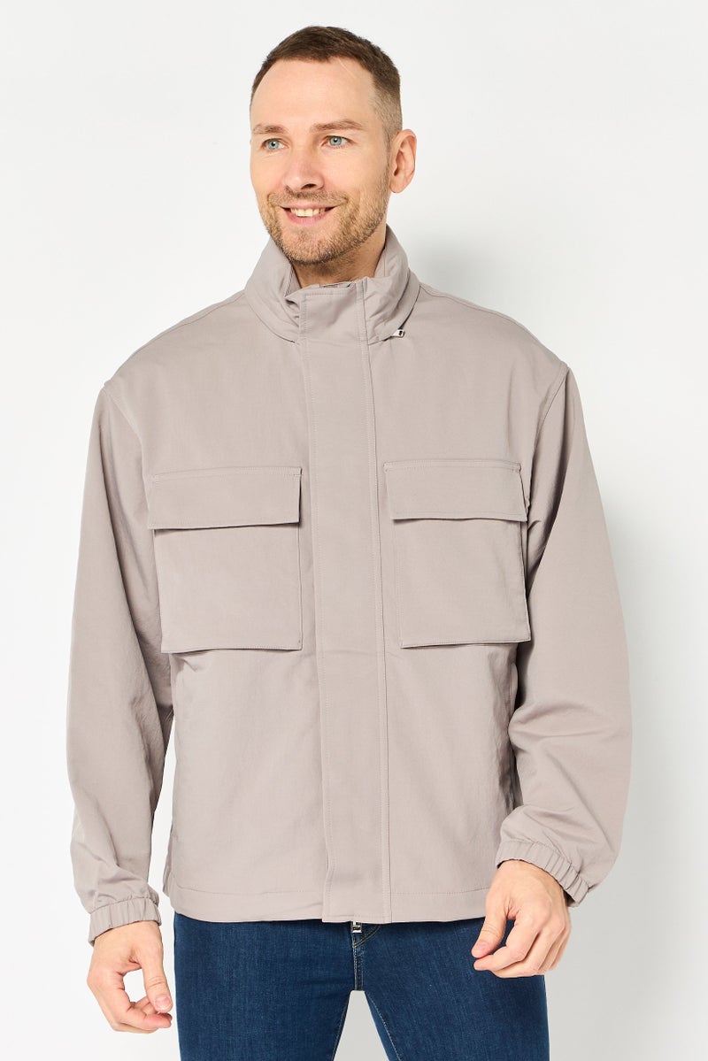 Theory Men Plain Park Jacket, Taupe - Image 1