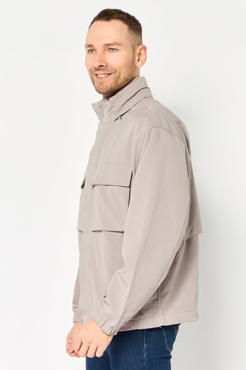 Theory Men Plain Park Jacket, Taupe - Image 4