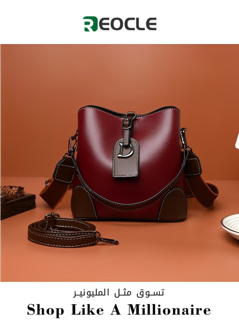 ريوكل حقائب كروس بودي نسائية من الجلد وحقيبة يد كبيرة وحقيبة كتف مع حزام قابل للتعديل وسعة كبيرة وحقائب كروس بودي عصرية للتنقل - Image 1