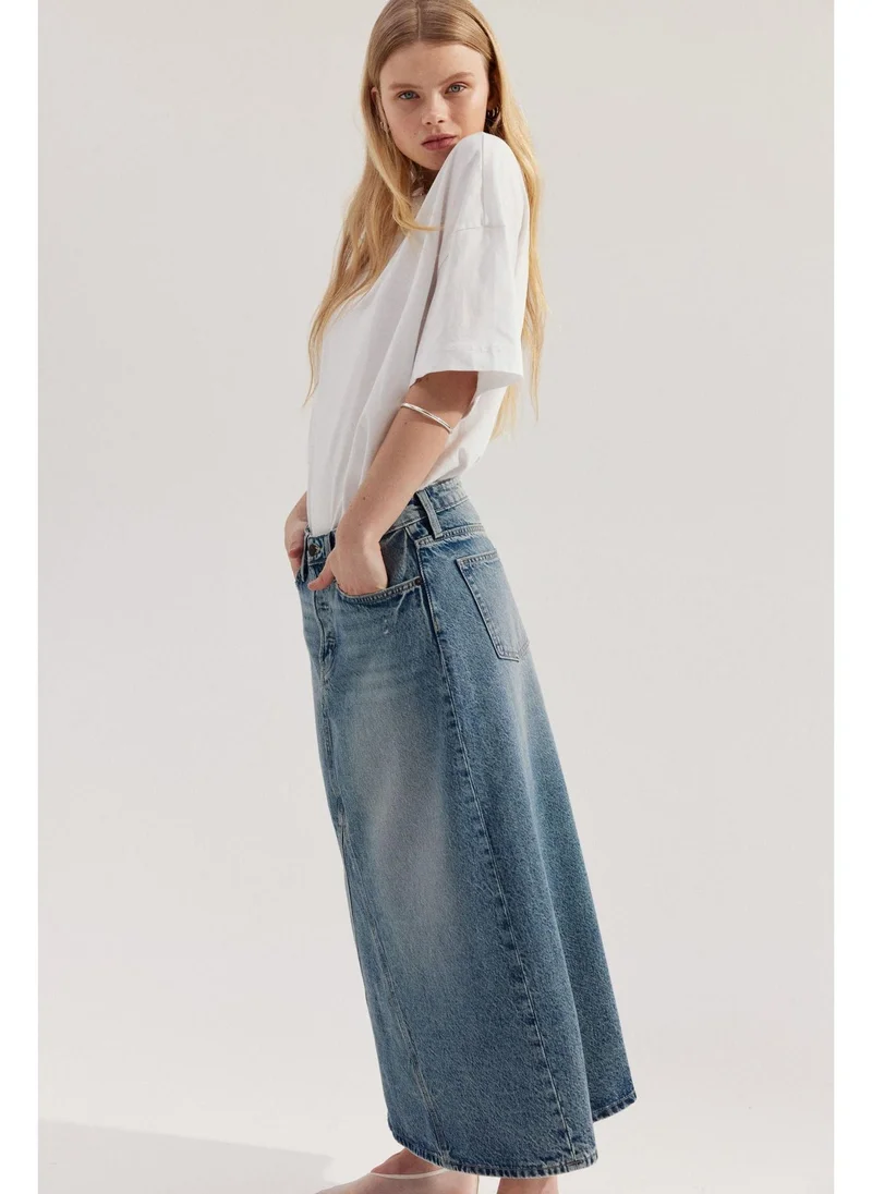 H&M A-line denim skirt