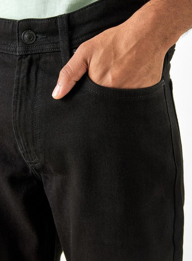 Lee Cooper BLACK Lee Cooper Slim Fit Jeans with Pockets for Men | Best Price UAE