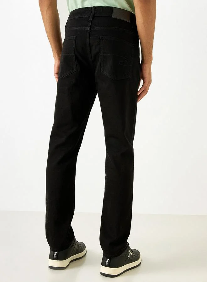 Lee Cooper BLACK Lee Cooper Slim Fit Jeans with Pockets for Men | Best Price UAE