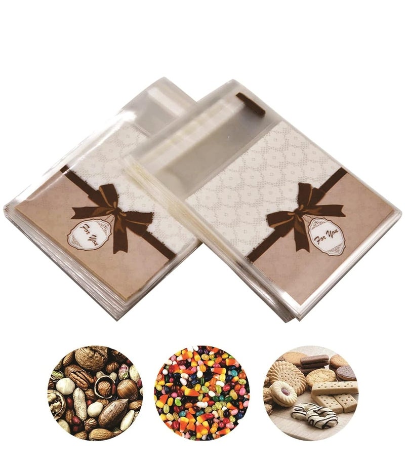 Chocozone Nylon Pack Of 100 Self Adhesive Guddy Bags Party Favor Bags Cookie Bags Chocolate Pouches Birthday Party Return Gift Bags - Image 1
