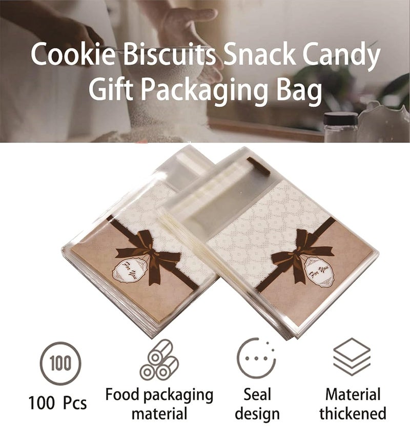Chocozone Nylon Pack Of 100 Self Adhesive Guddy Bags Party Favor Bags Cookie Bags Chocolate Pouches Birthday Party Return Gift Bags - Image 3