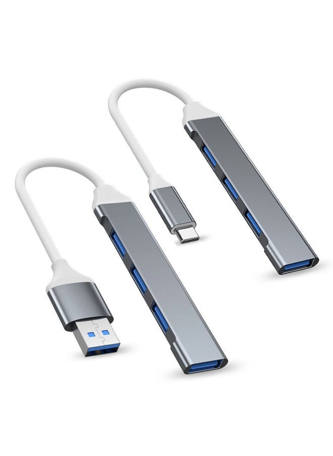 TYPE-C Extender USB Four-in-one HUB HUB Expansion Dock One-to-four Splitter Mobile Phone Docking Station-Number Of Interfaces:Single Type-c To 4usb Female Silver 3.0 - Image 4