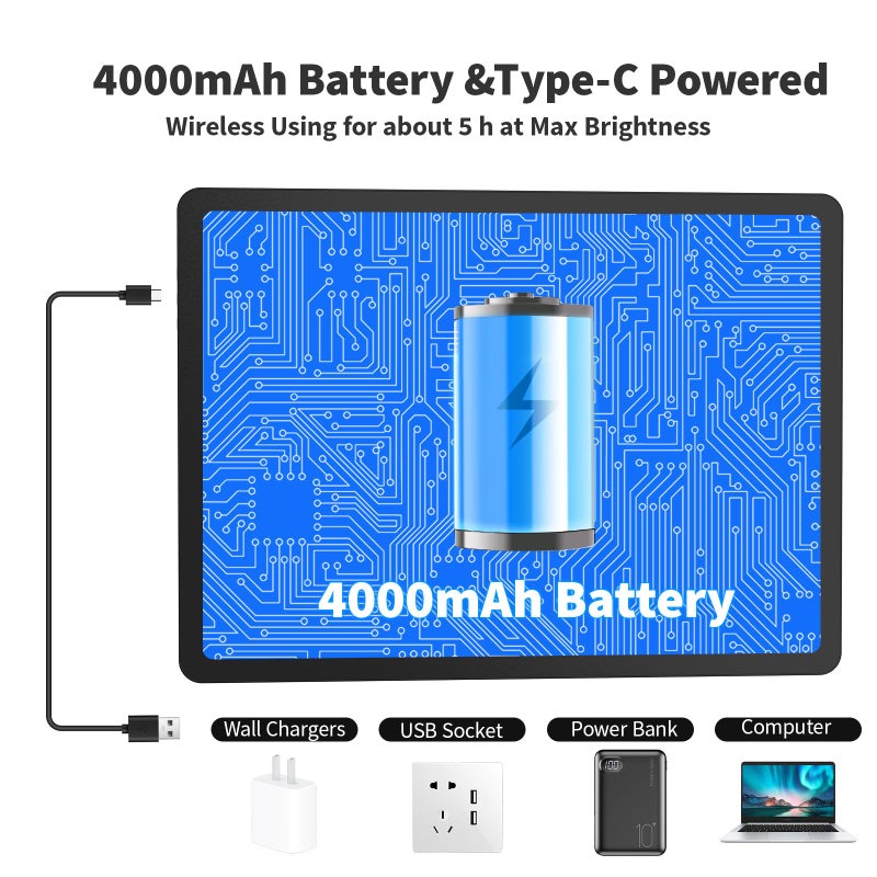 Elice Rechargeable A4 Light Pad with Carry Bag, Magnetic LED Light Board with Physical Button, Super Bright Diamond Art Light Pad, Ultra-Thin Light Box for Tracing, Weeding, Diamond Painting -Black - Image 3