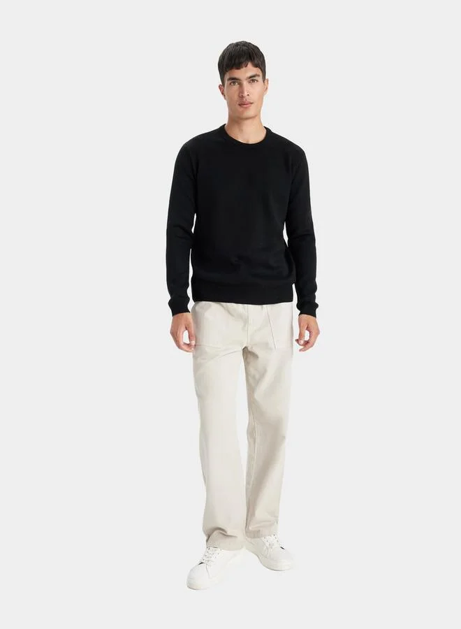 DeFacto DeFacto Regular Fit Round Neck Knit Sweater