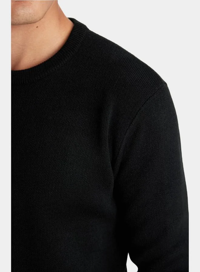 DeFacto DeFacto Regular Fit Round Neck Knit Sweater