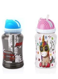 Plastic Water Bottle for Kids 2 Pcs