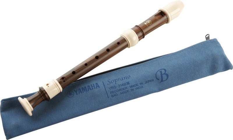 Yamaha YRS-314B Soprano Recorder, simulated Ebony finish, Baroque fingering, key of C