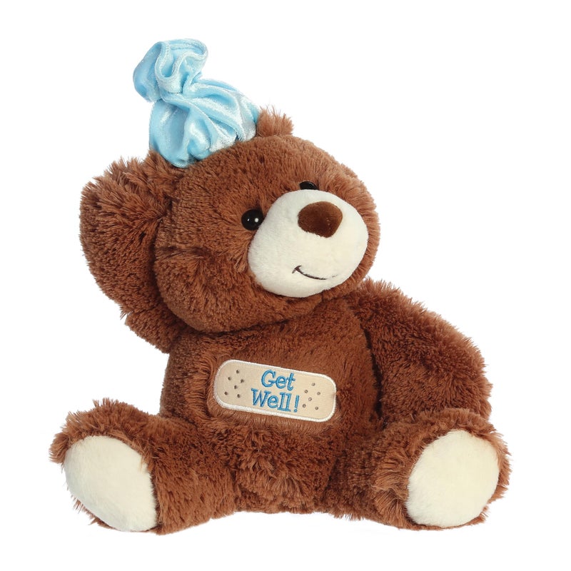 Aurora Snuggly Get Well Bear Stuffed Animal Comforting Companions for Imaginative Play Perfect for Kids Adults Birthdays and Anniversaries Brown 10 Inches - Image 2