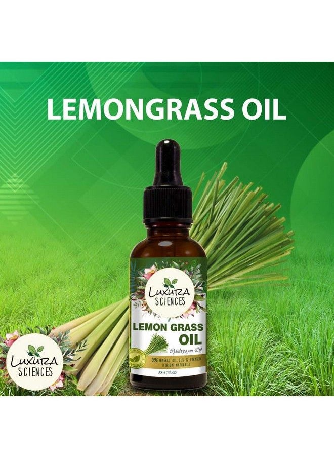 Luxura Sciences Lemon Grass Essential Oil Pure & Therapeutic Grade For Skin Hair & Aromatherapy (30 Ml)  - Image 3