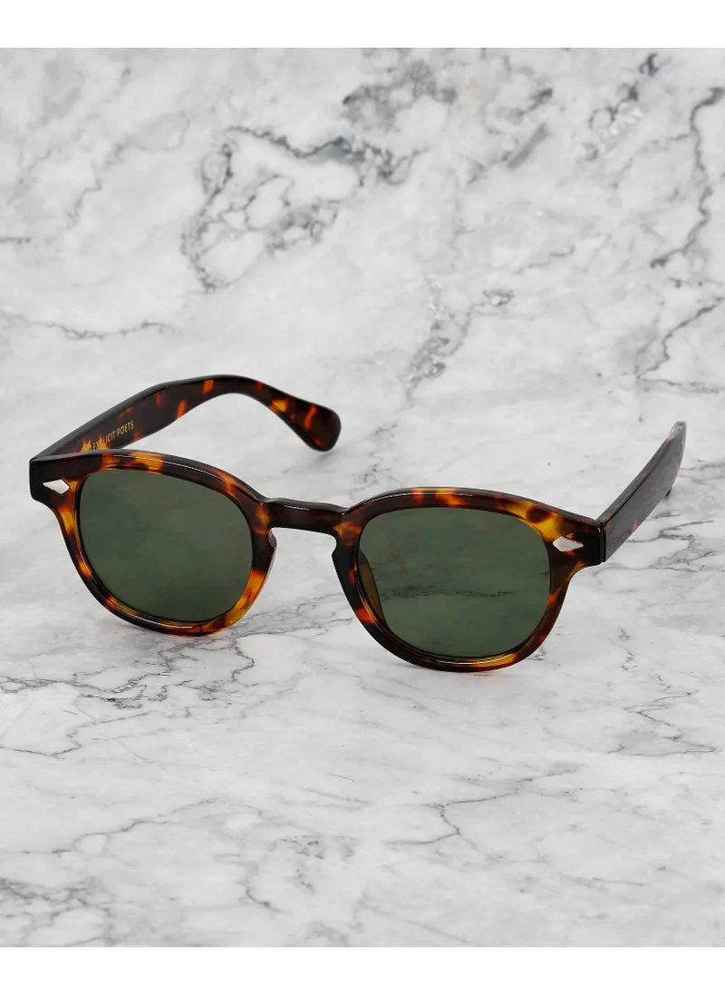 الشعراء الصريحون Explicit Poets Unisex JOHNNY TORTOISE Tortoise - Green Stylish Sunglasses, 2EP10