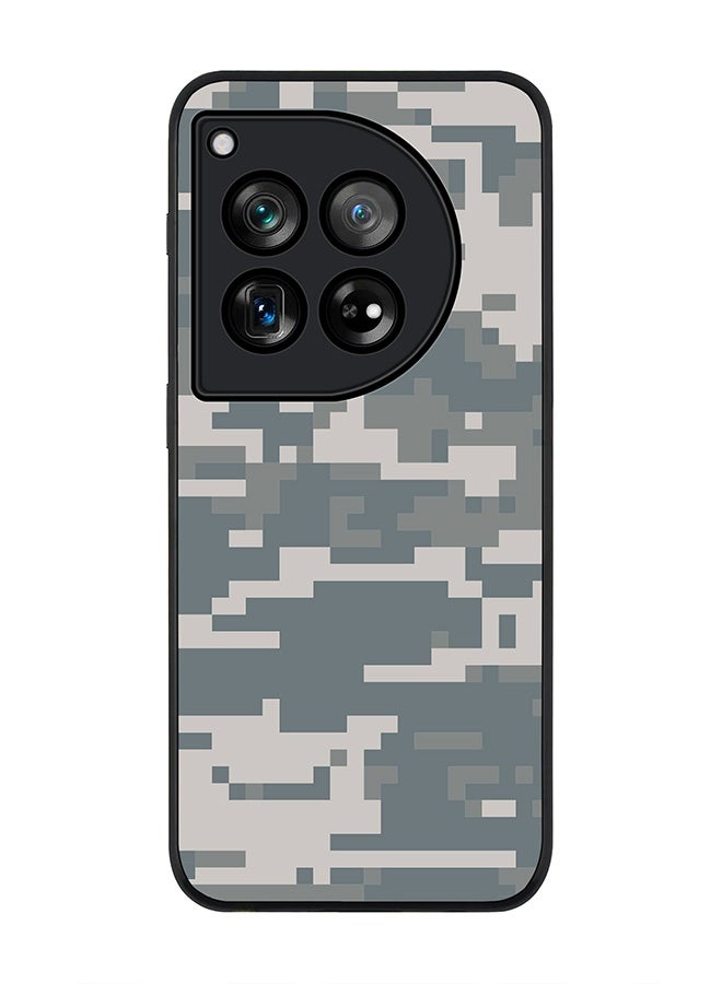 Stylizedd Rugged Black edge case for OnePlus 12R / OnePlus Ace 3 5G, Slim fit Soft Case Flexible Rubber Edges Anti Drop TPU Gel Thin Cover -  Digital Camo - Image 1