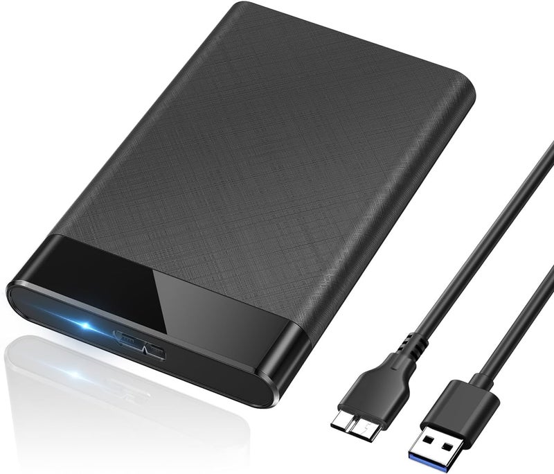 Dyazo 2.5 Inch SATA USB 3.0 HDD / SSD Portable External Hard Disk Enclosure 7 MM and 9.5 MM Tool Free , Supports UASP Max Upto 6TB (Black) - Image 1