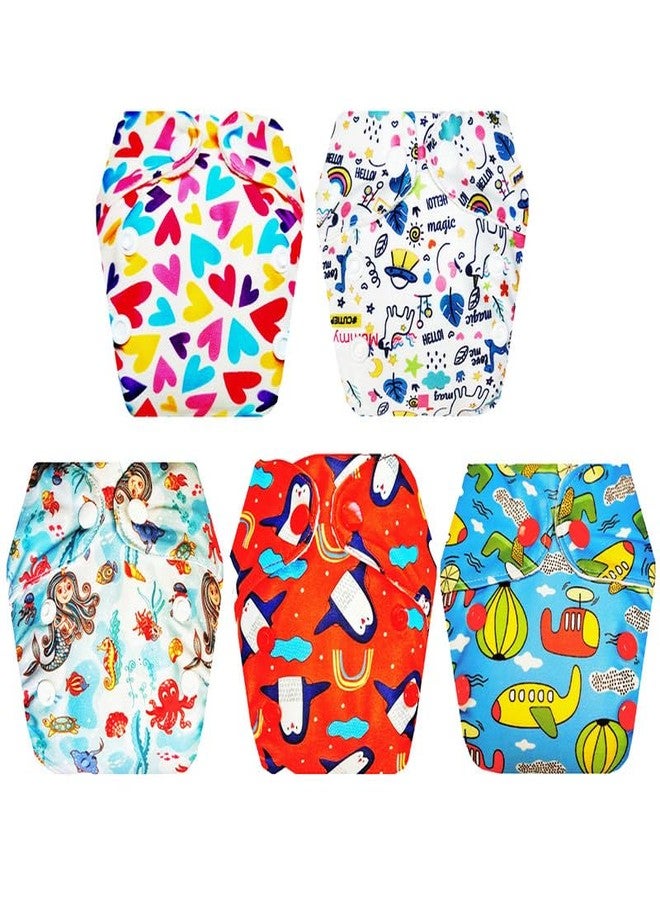 Dumbledo Premium Newborn Cloth Diaper with Integrated Soaker (Pack of 5) | Hypoallergenic | Breathable | Travel Friendly | Perfect for Indian Summers | 0 - 4 Months | Unisex Baby - Image 1