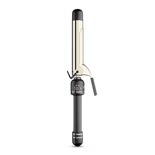 HOT TOOLS 24K Gold Professional 1 1/4" Extended Barrel Curling Iron with Clamp for Tousled Curls - 24K Gold Technology for Long-Lasting Results & Longer Barrel for Easy Styling - Image 1