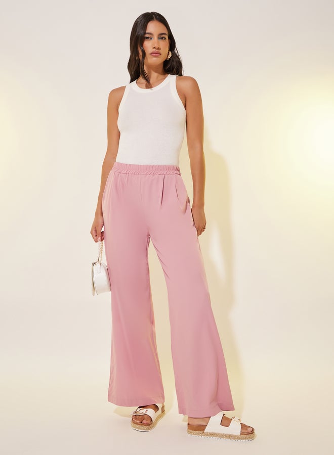 Take Two Solid Pleated Loose Fit Pants - Image 1