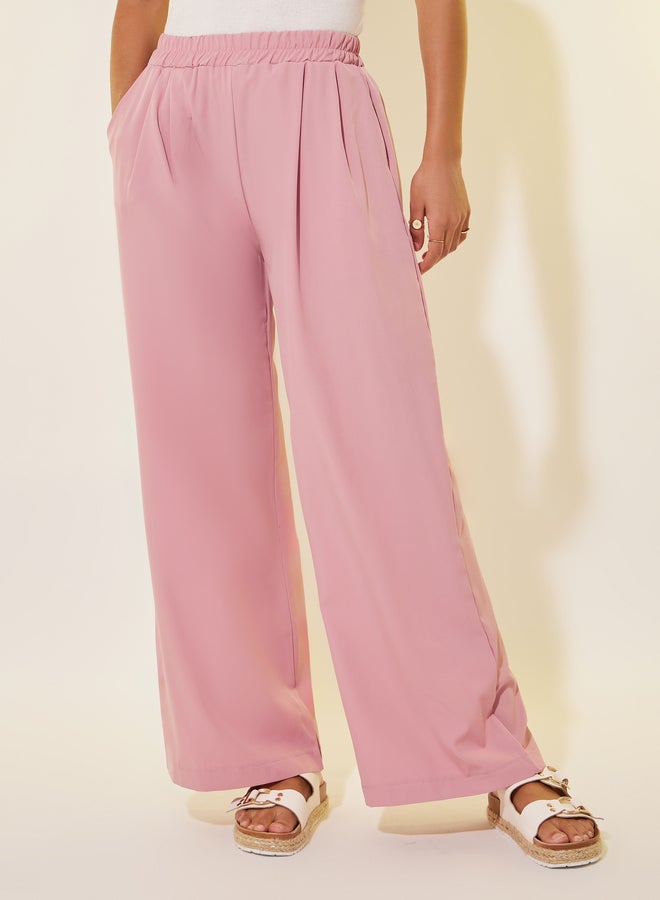 Take Two Solid Pleated Loose Fit Pants - Image 2
