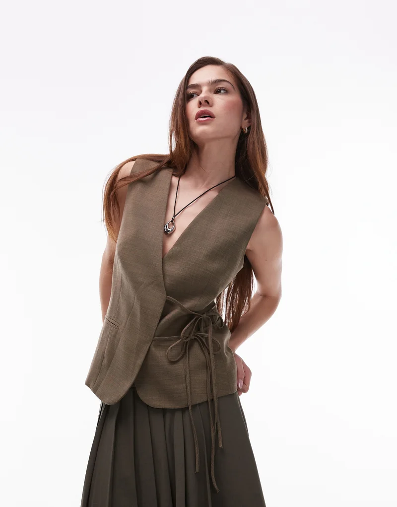 توب شوب Tie Side Waistcoat