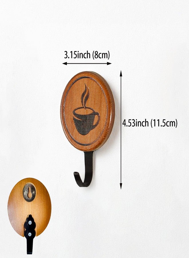 Aimto 3PCS Bamboo Wall Mounted Coffee Mug Holder， with Hooks and Sign Modern Wood Coffee Sign for Kitchen, Bar Station Accessories, Coffee Sign Decor - Image 3