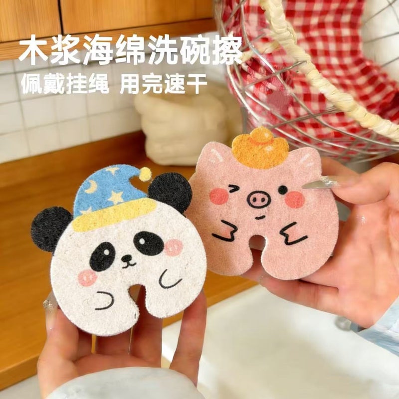 Wood Pulp Sponge Dish Scrubber Kitchen Cleaning Tool - Image 4