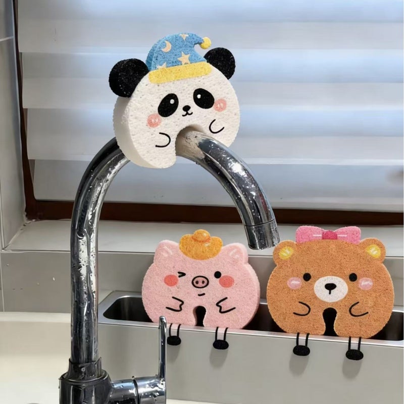 Wood Pulp Sponge Dish Scrubber Kitchen Cleaning Tool - Image 1