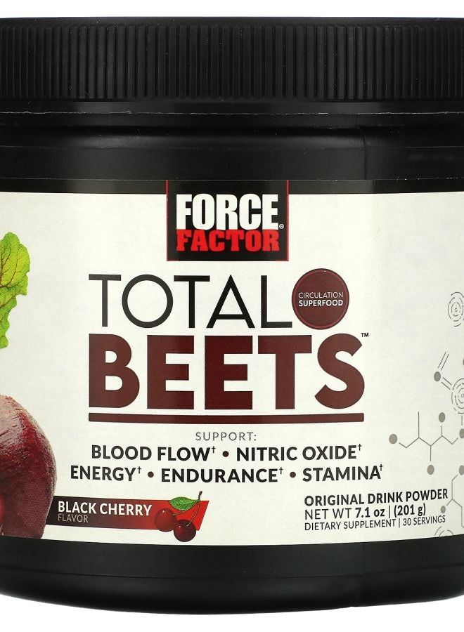 Force Factor Total Beets Original Drink Powder Black Cherry 7.1 oz (201 g)