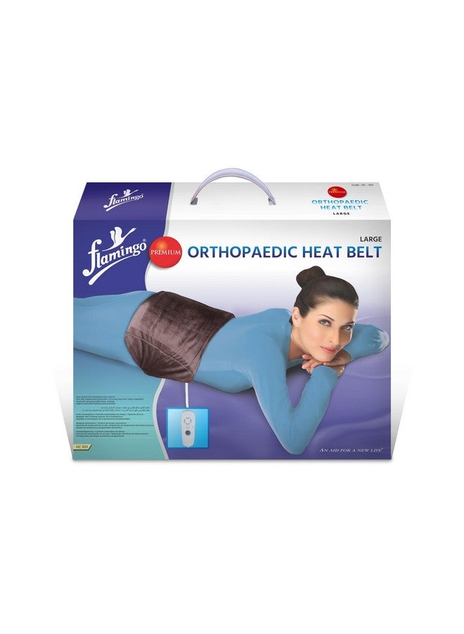 حزام حراري تقويمي ممتاز من فلامنجو | حزام علاج حراري قابل للتعديل للعلاجات الجافة والرطبة | تخفيف فعال لآلام الظهر والكتف والتشنجات والركبة والرقبة | كبير | عبوة من قطعة واحدة - Image 1