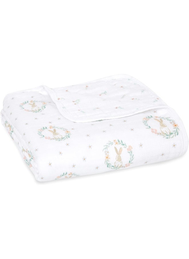 aden + anais aden + anais essentials cotton muslin blanket blushing bunnies-bunnyportrait  - Image 1