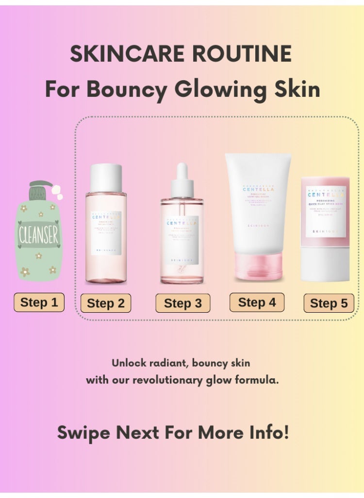سكين1004 تحكم في المسام الكبيرة والزيوت الزائدة – مجموعة SKIN1004 الكاملة (كريم جل + قناع طين عصا + أمبول طازج + تونر واضح) - Image 4
