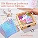 ICOSY Wooden Piggy Bank for Kids Boys Girls DIY Name Coin Bank Unicorn Dinosaur Money Bank with Letter Stickers - Image 3