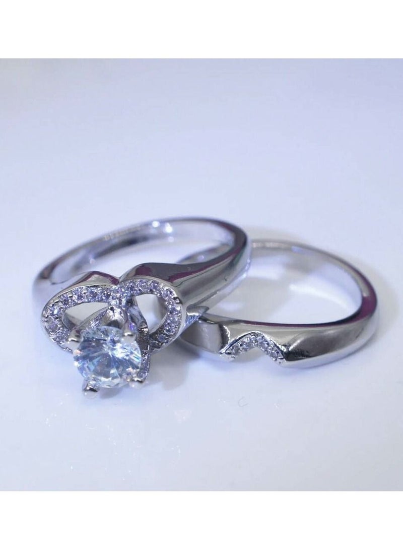 استراتيجية خاتم من الفضة الإسترليني عيار 925 مرصع بحجر الزركونيا - Image 3