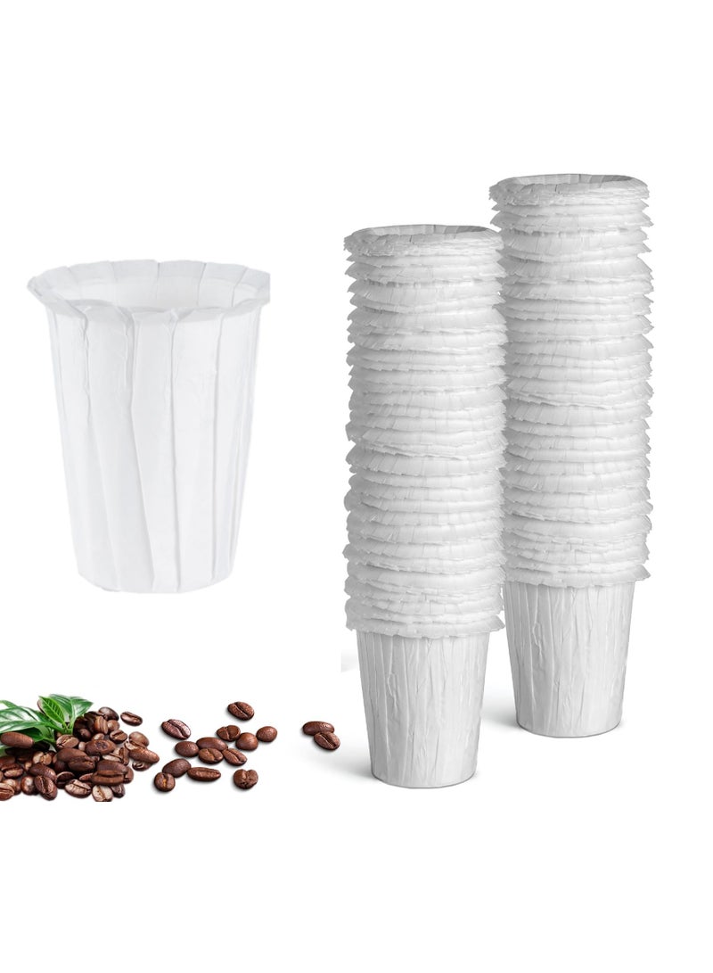 Excefore Disposable Coffee Filters for K-Carafe Reusable Filters, Reusable Filter Includes Reusable Filter and Coffee Scoop, Paper Disposable Coffee Filter for Keurig K-Carafe (White 100 Count) - Image 1