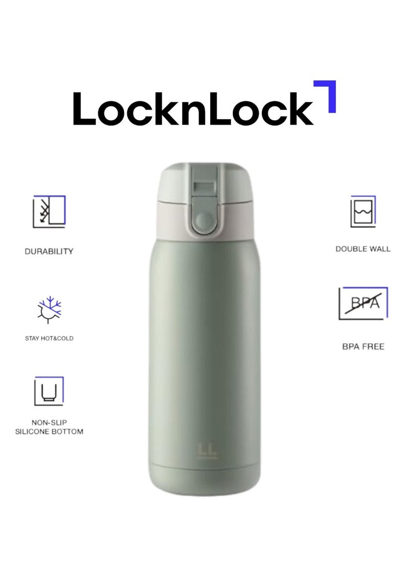 LOCK & LOCK LocknLock Chubby Tumbler 370ml – Stylish Mint Stainless Steel Travel Mug with Double-Wall Insulation  - Image 1