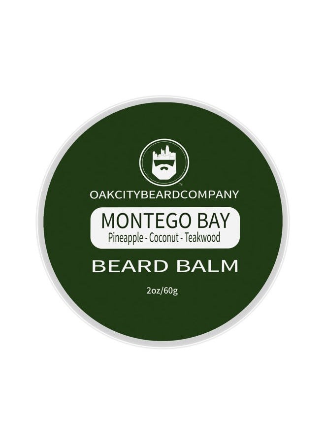 Oak City Beard Company - Montego Bay - 2 Ounce - Beard Balm - Pineapple - Coconut - Teakwood - Beard Conditioner - Image 1