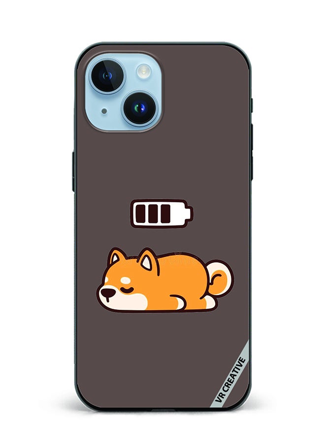 Protective Case Cover For Apple iPhone 15 Plus Sleeping Cat Design Multicolour