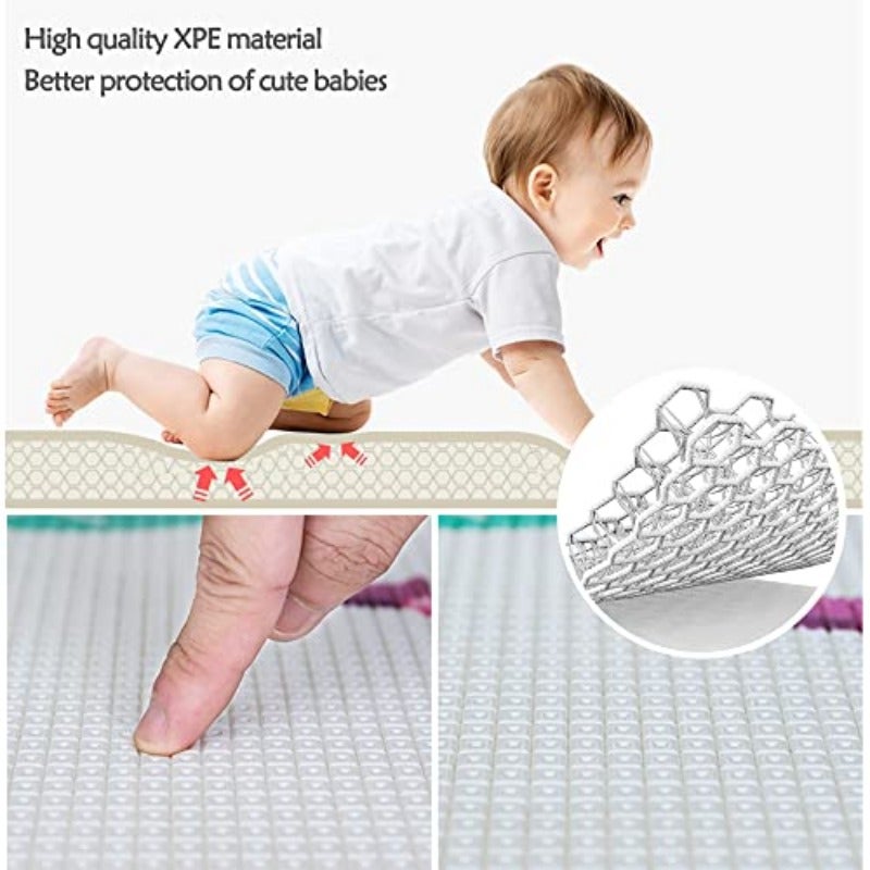 Baby Play Mat Double-Sided Crawling Mat Waterproof Play Matt Baby 180x150x0.5cm Soft Foam Play Mat Large Baby Play Mat Reversible Baby Mat XPE Padded Play Mat Non Toxic Wipeable Play Mat - Image 4