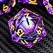 ARUOHHA DND Resin Dice Dragon Eye Dice Liquid Core Purple Sharp Edged Dice Set with Gift Box Dungeons Polyhedral D and D Dice Set Compatible with DD Role Playing Game D20 D12 D10 D8 D6 - Image 2