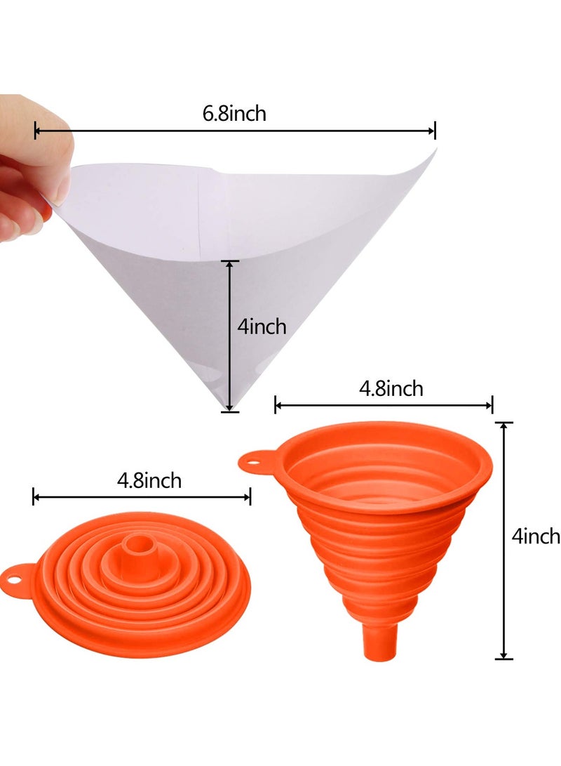 SYOSI 300 Pcs Disposable Paint Strainers, Resin Filter, with 149 Micro Flow Nylon Mesh Cone Paint Filter Screen with 1 Pcs Silicone Funnel Filter, for Automotive Spray Paint, Art Painting - Image 2