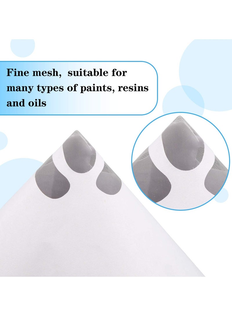 SYOSI 300 Pcs Disposable Paint Strainers, Resin Filter, with 149 Micro Flow Nylon Mesh Cone Paint Filter Screen with 1 Pcs Silicone Funnel Filter, for Automotive Spray Paint, Art Painting - Image 4