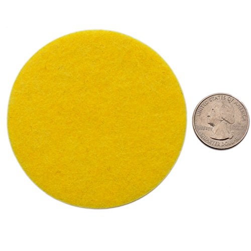 Playfully Ever After 3 Inch Yellow 30pc Stiff Felt Circles - Image 2