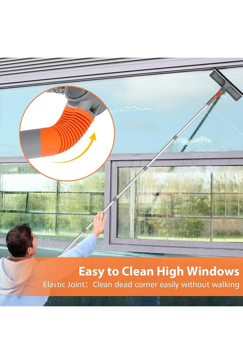Oasisgalore Telescopic Window Squeegee Cleaner 165cm, 2-in-1 Bendable Head with Extension Pole for Indoor/Outdoor High Windows – Glass Cleaning Tool - Image 3