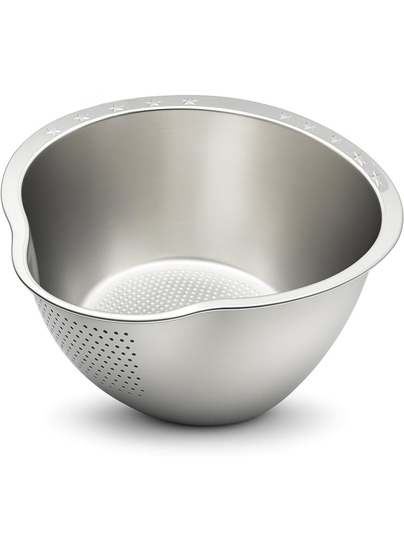 وعاء مصفاة لغسل الأرز، وعاء غسيل الكينوا، شطاف من الفولاذ المقاوم للصدأ مع مصافي جانبية، مصفاة صغيرة لتنظيف الفواكه والخضروات والفاصوليا - أداة مطبخ متعددة الاستخدامات - Image 2