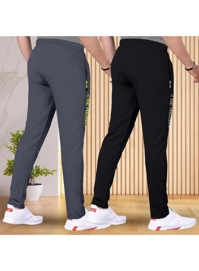 بنطال رياضي للرجال من TEE PROJEKT - تصميم عصري بلون موحد مع جيب، مناسب للأنشطة الرياضية واليوغا (عبوة من قطعتين) - مقاس XL - Image 2